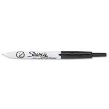 1735790 Retractable Ultra Fine Tip Permanent Marker- Black